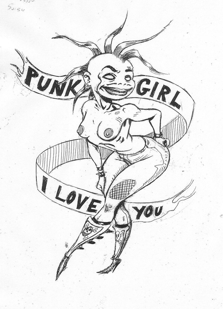 739x1024 Punk Girl I Love You By Alfrank2000