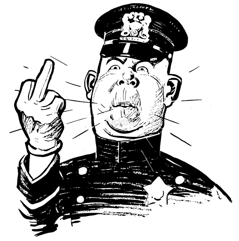 993x1000 Fuck You Police Officer Punk Rock Illustration T Shirts By