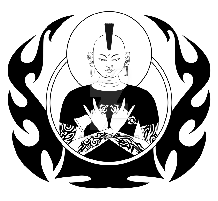 900x833 Punk Rock Buddha By Thekamikazen