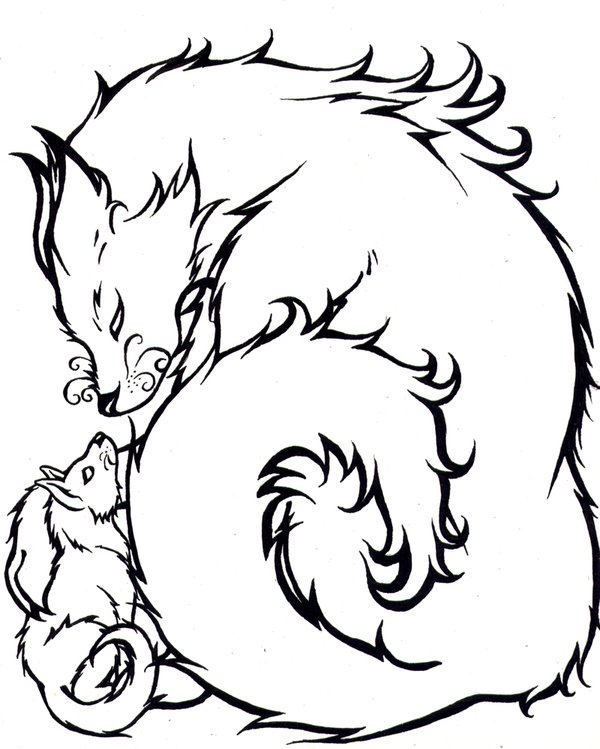 600x749 Spirit Wolf And Pup By Dcwilson