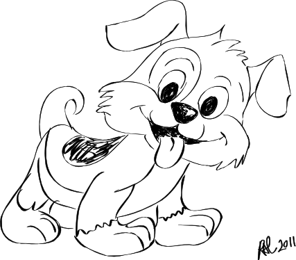 427x374 Cartoon Puppy By Droidhammer