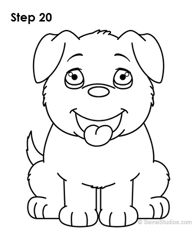 386x500 How To Draw A Cartoon Puppy