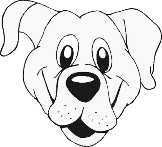 640x580 Dog Face Coloring Pages