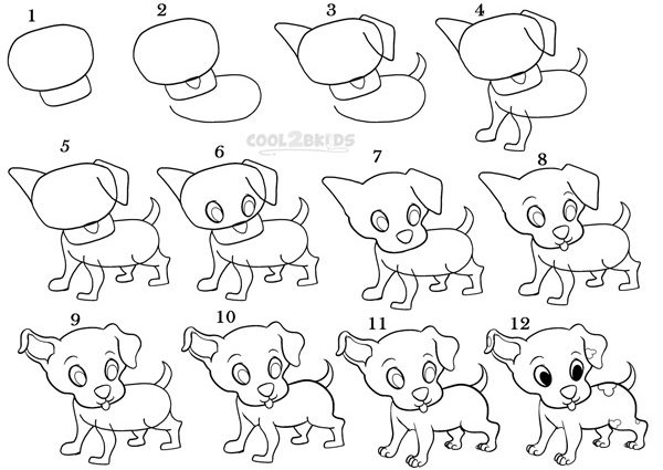 600x425 Puppy Drawings Step By Step How To Draw A Puppy Step Step Pictures