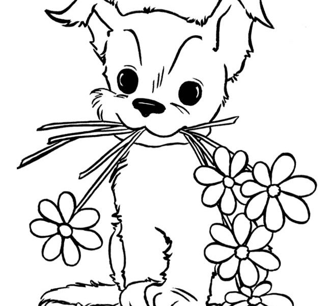 650x600 Great Puppy To Color 19 For Coloring For Kids With Puppy To Color