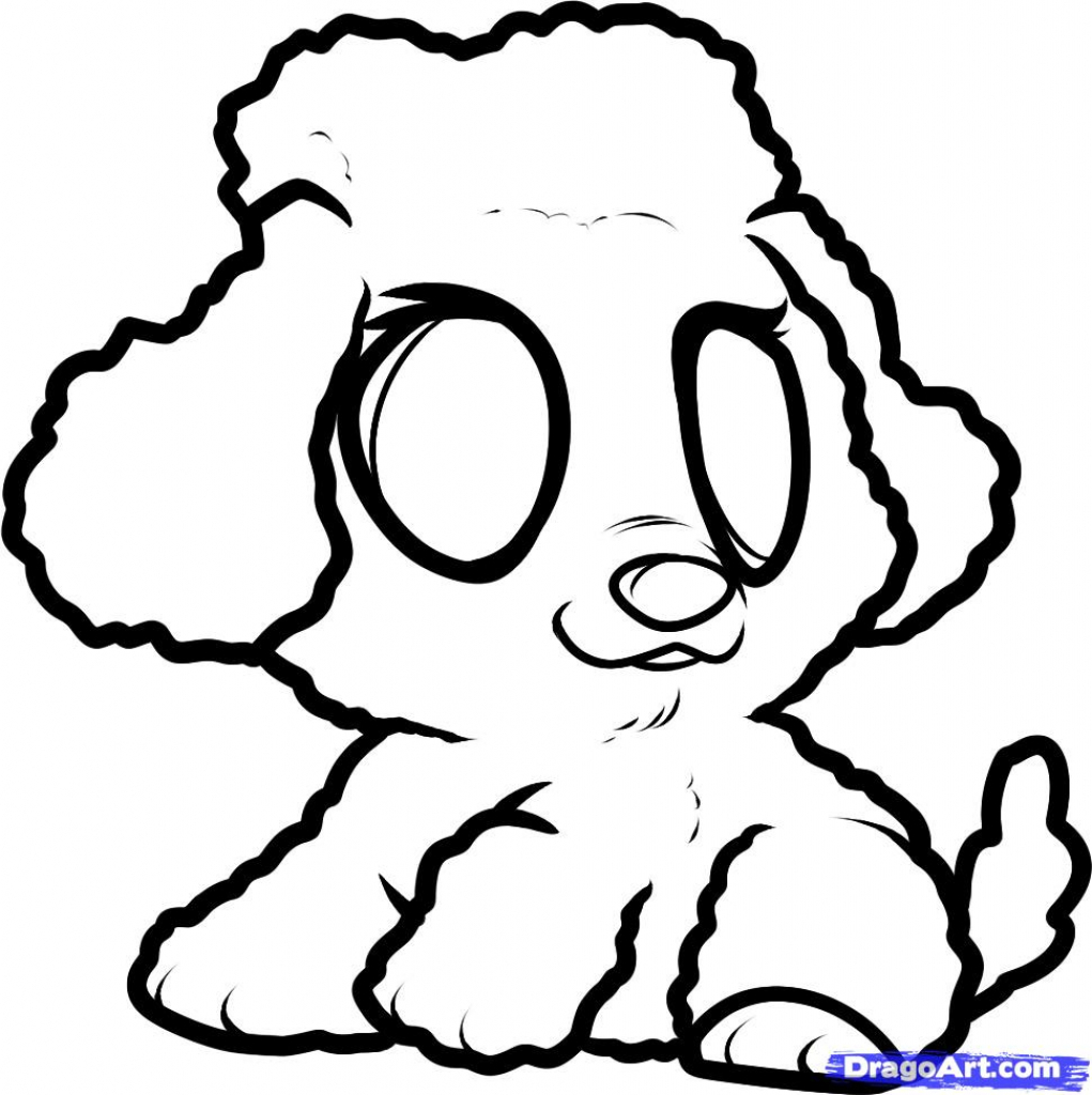 1021x1024 How To Draw A Baby Puppy How To Draw A Cute Puppy Drawing For Kids