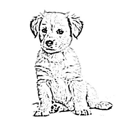 401x400 Puppy Animal Sketch