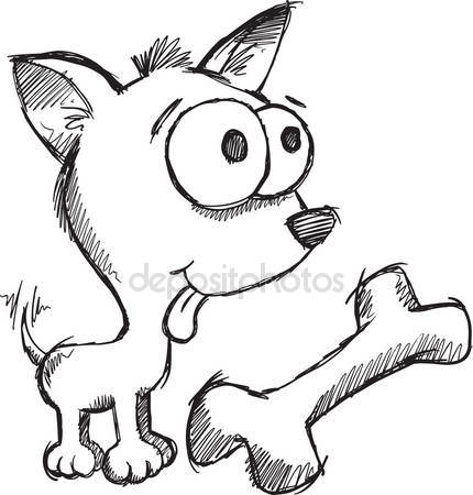 430x450 Sketch Doodle Cute Puppy Dog Vector Stock Vector