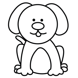 320x320 Easy Puppy Drawing