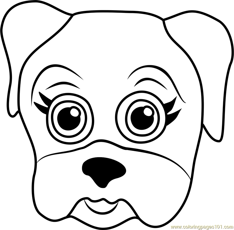 800x786 Pug Puppy Face Coloring Page