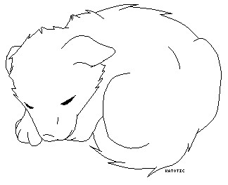 324x262 Sleeping Puppy Line Art By Katotic