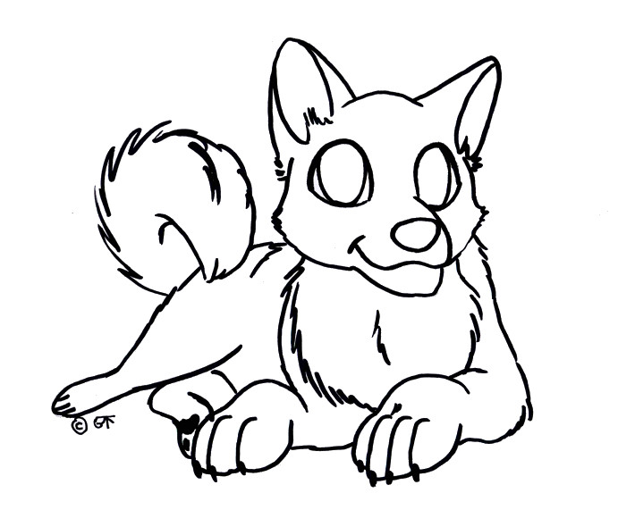 Puppy Line Drawing at GetDrawings | Free download