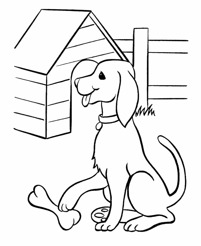 670x820 Dog Bone Coloring Page
