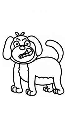 215x382 How To Draw An Angry Puppy, Easy Step By Step Drawing Tutorial