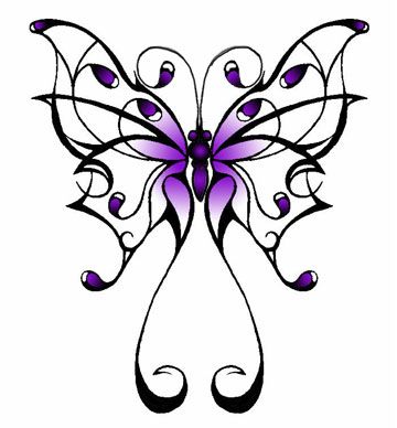 360x388 Hot Purple Celtic Butterfly Tattoo Sketch Design Tattoo's I Like