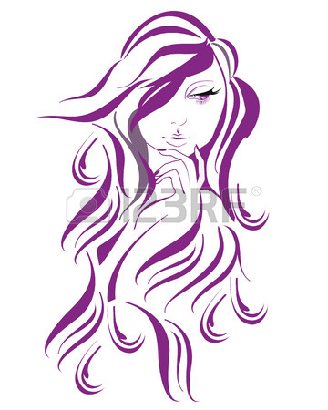 360x450 Abstract Beautiful Woman With Flowers And Butterflies In Lines