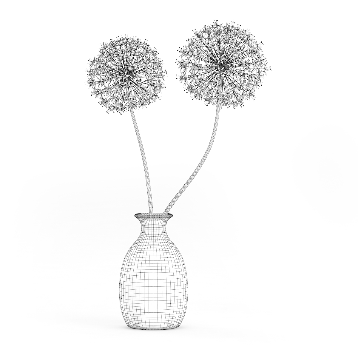 1200x1200 Small Purple Flowers In White Vase