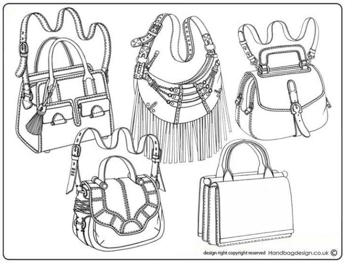 700x535 Handbag Purse Design Illustration Sketch Drawing Hand