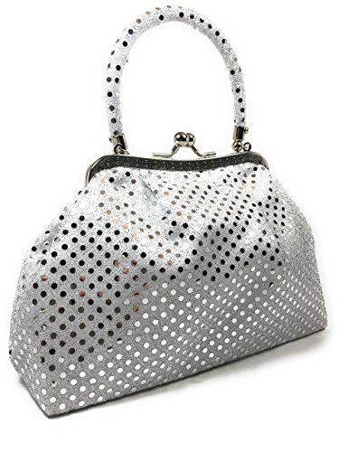 375x500 Handbag By Wisegloves Eve Metallic Silver Handbag Purse Evening