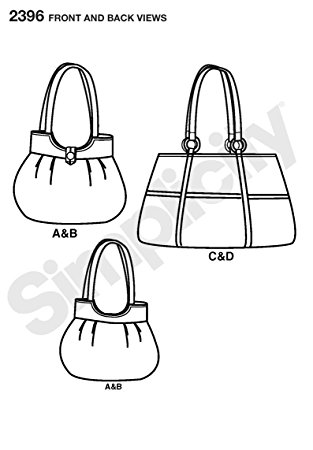 313x450 Simplicity Pattern 2396 Tote Bags 4 Styles Designed By