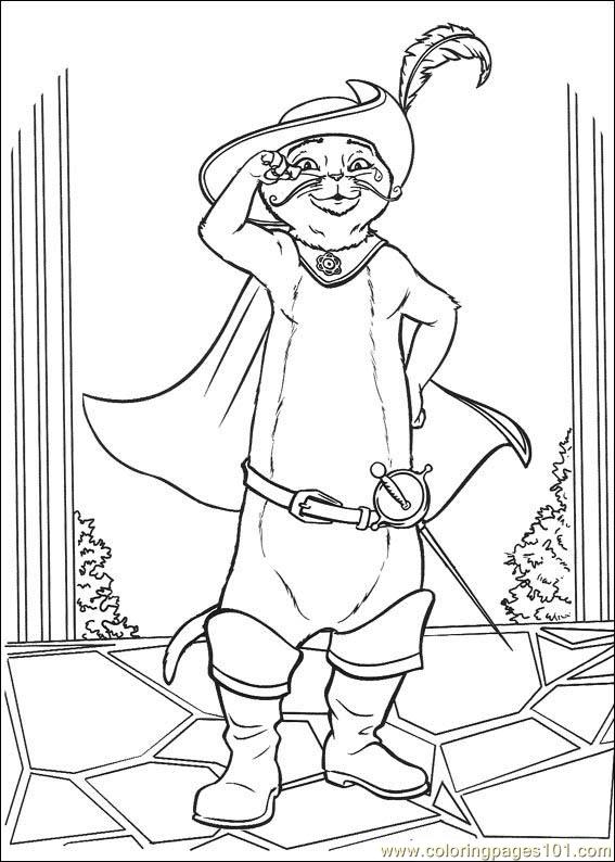 567x794 Puss In Boots 05 Coloring Page