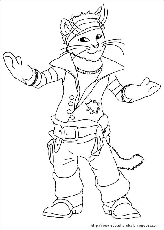 567x794 Puss In Boots Coloring Pages