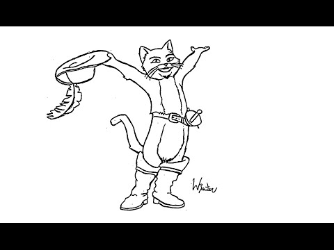 480x360 How To Draw Puss In Boots (Shrek)