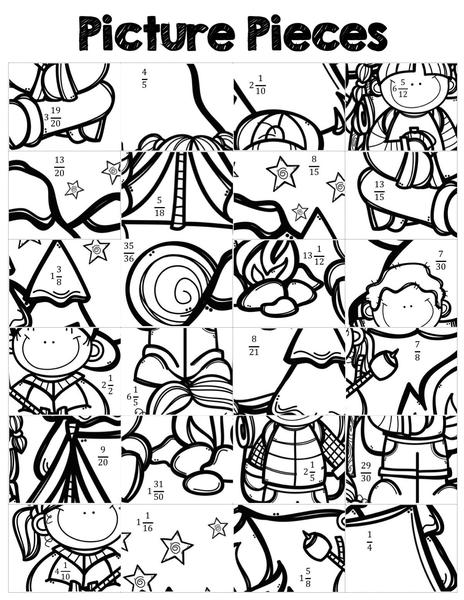 464x600 Fraction Word Problems Picture Puzzle Games 4 Gains