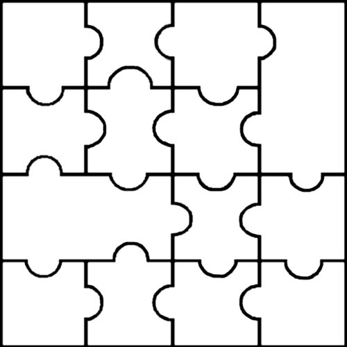 500x500 Blank Puzzle Template