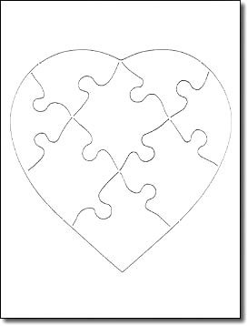 273x358 Jigsaw Puzzle 6 X 8 (8 Piece) Heart