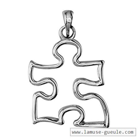 480x480 Medium Autism Awareness Open Puzzle Piece Charm In Sterling Silver