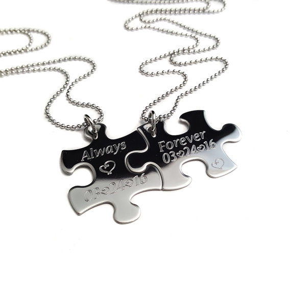 570x570 Puzzle Piece Necklace Always And Forever Couples Jewelry
