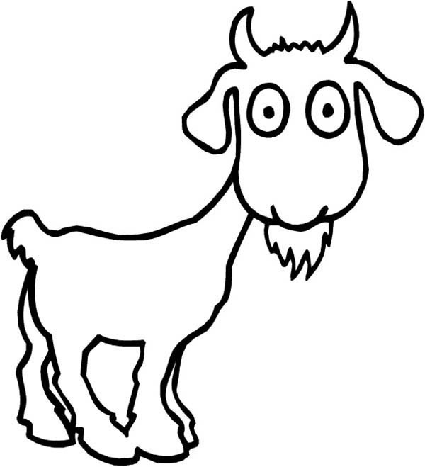 600x659 Free Cute Goat Coloring Pages