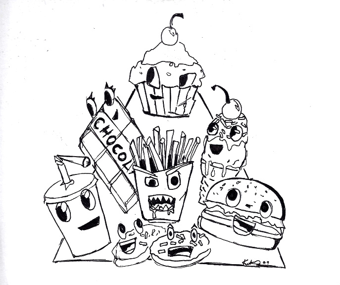 687x575 Food Pyramid Line Drawing By Mrs Rorschach