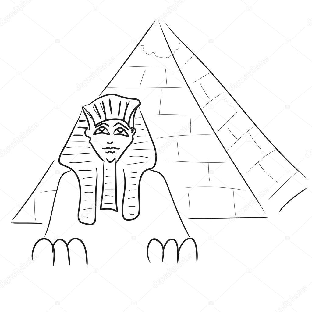 1024x1024 Sphinx And Pyramid Stock Vector Nuarevik