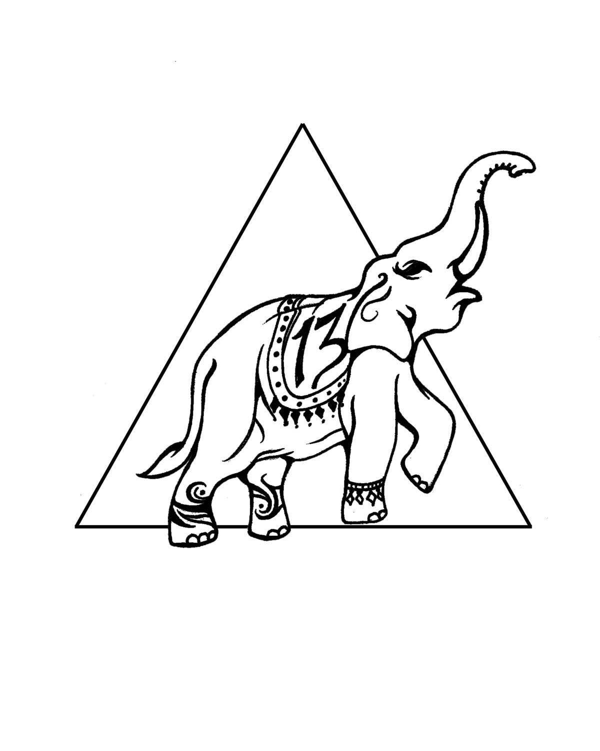 1200x1500 Pyramid Elephant Tattoo Sketch Custom Commission (Do Not Duplicate