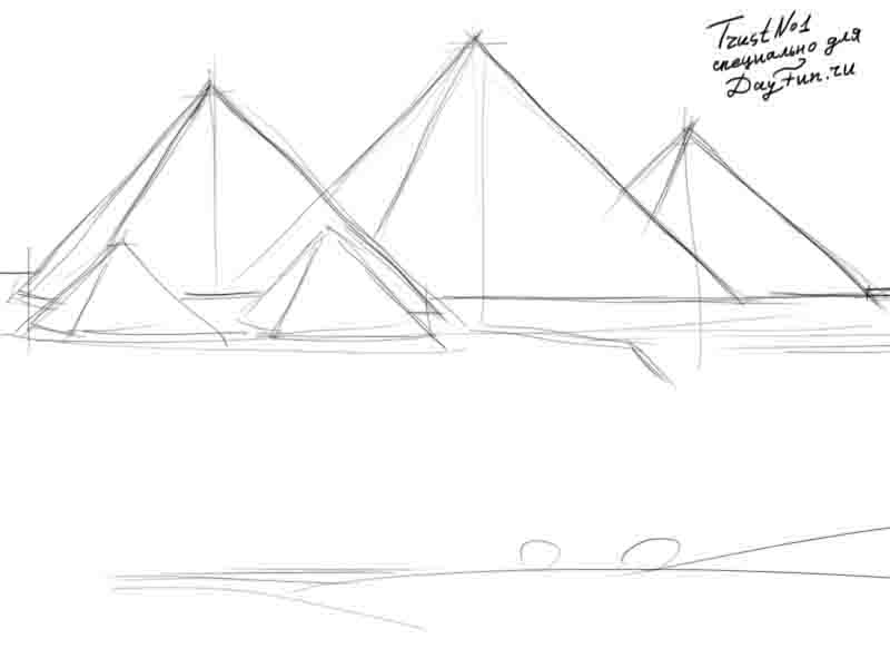 800x600 How To Draw Pyramids Step By Step