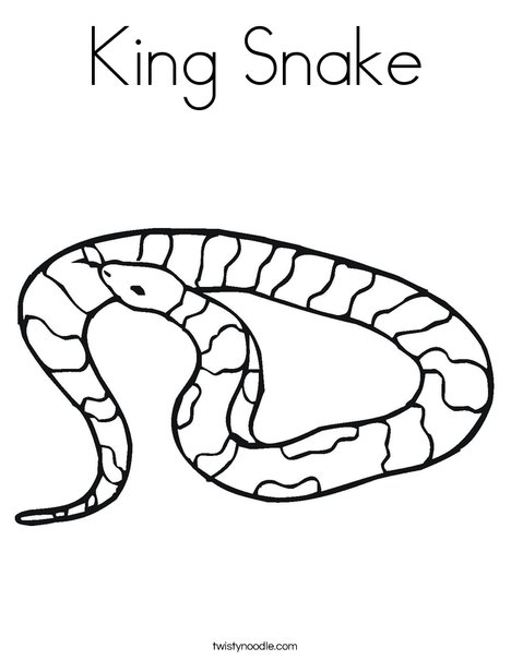 468x605 King Snake Coloring Page