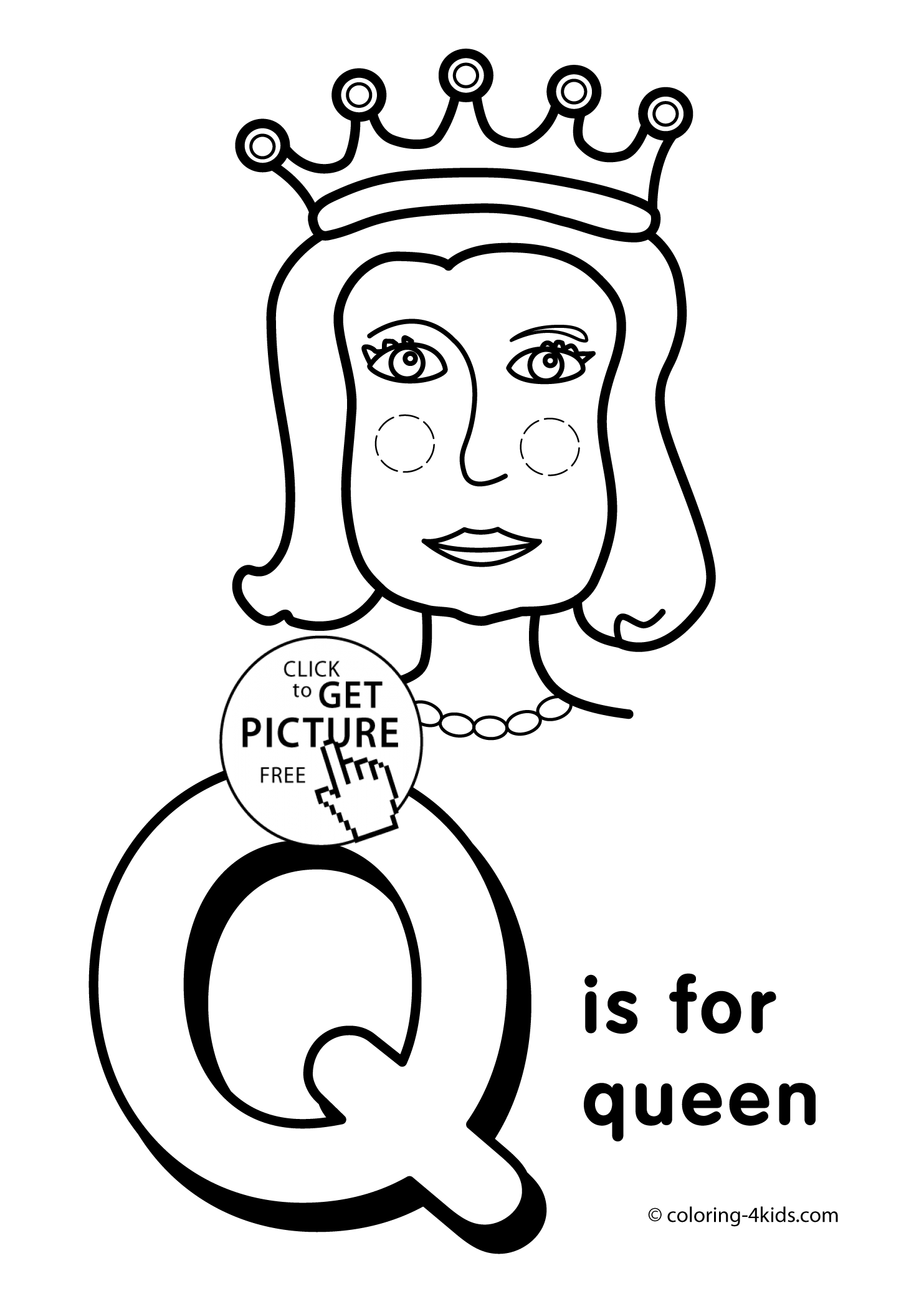 1483x2079 Letter Q Coloring Pages Of Alphabet (Q Letter Words) For Kids