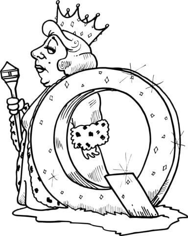 384x480 Letter Q Is For Queen Coloring Page Free Printable Coloring Pages