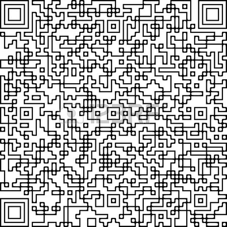 450x450 Illustration Black Qr Code On A Green Background Stock Photo