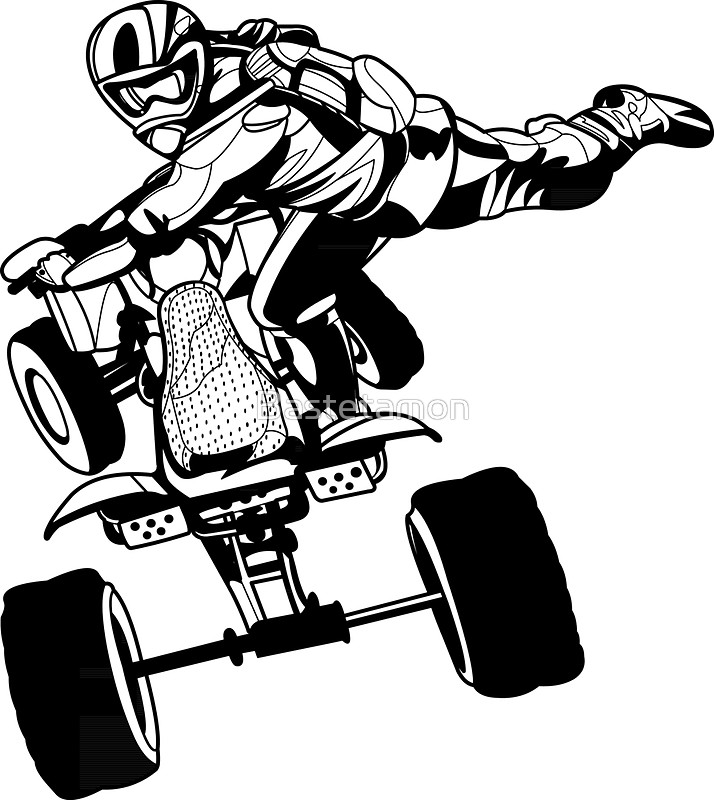 714x800 Quad Bike Sketch Stickers By Bastetamon Redbubble