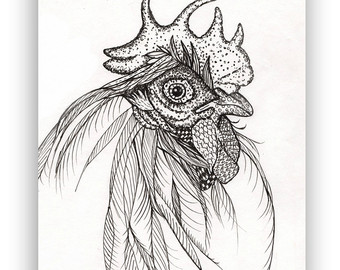 340x270 Pen And Ink Drawing Bird Quail Bob White Original Drawing