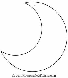 236x268 Crescent Moon Pattern. Use The Printable Outline For Crafts