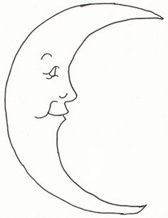 236x306 Man In The Moon Outline For Classroom Therapy Use