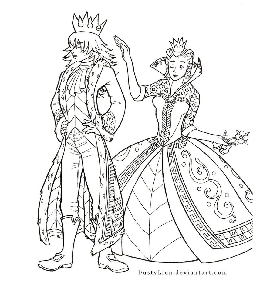 834x957 The King And Queen Of Hearts By Dustylion