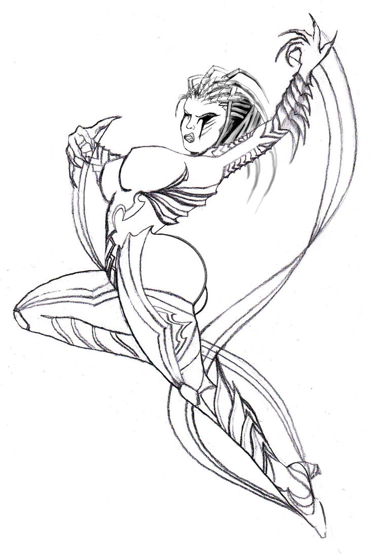 732x1092 Queen Of Blades Drawing By Neogzus