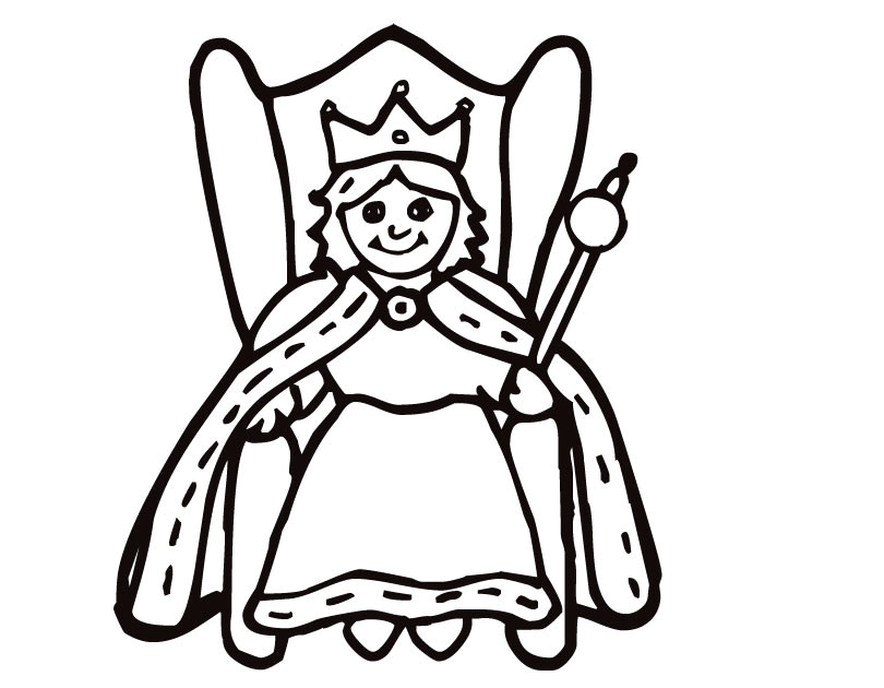 810x630 Queen Coloring Pages In Pretty Print Coloring