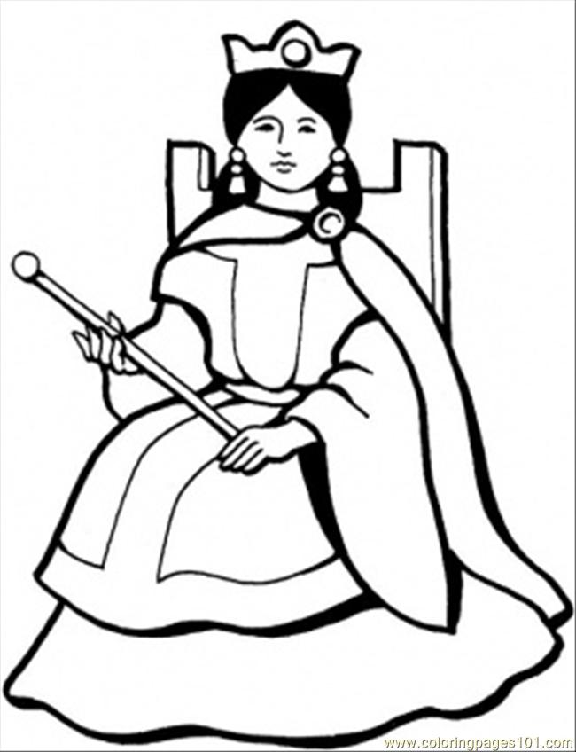 650x848 Spanish Queen Printable Coloring Page For Kids And Adults