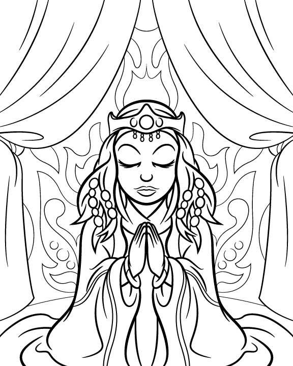 576x720 Queen Esther Drawing Faith